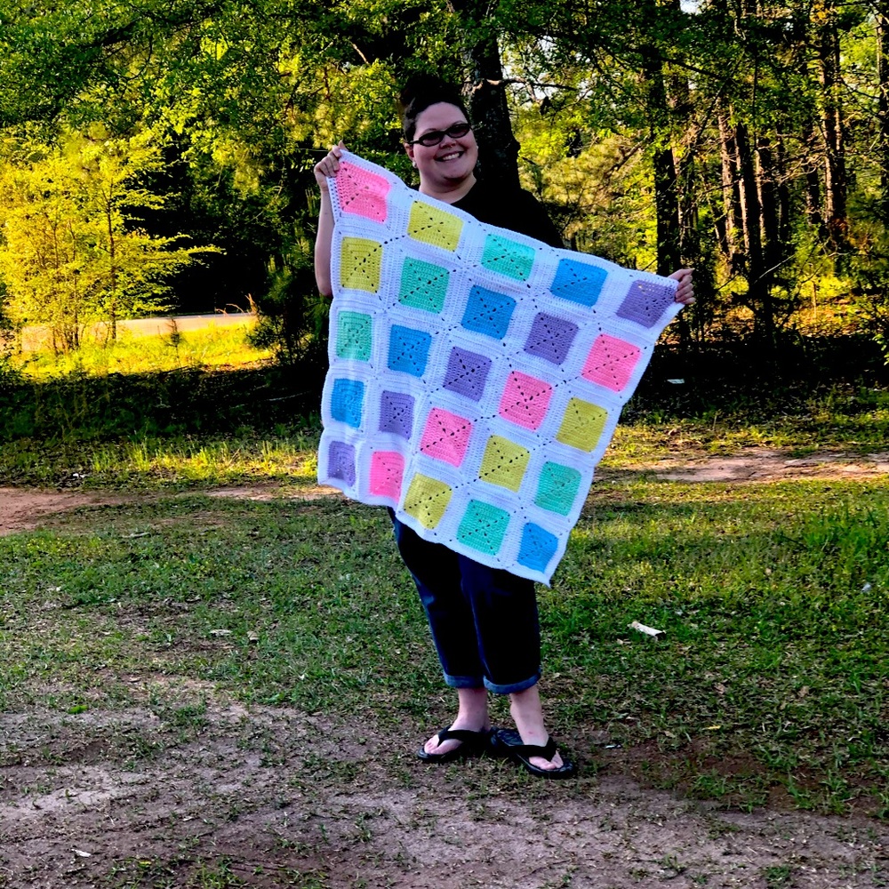 Crochet Rainbow Baby Blanket